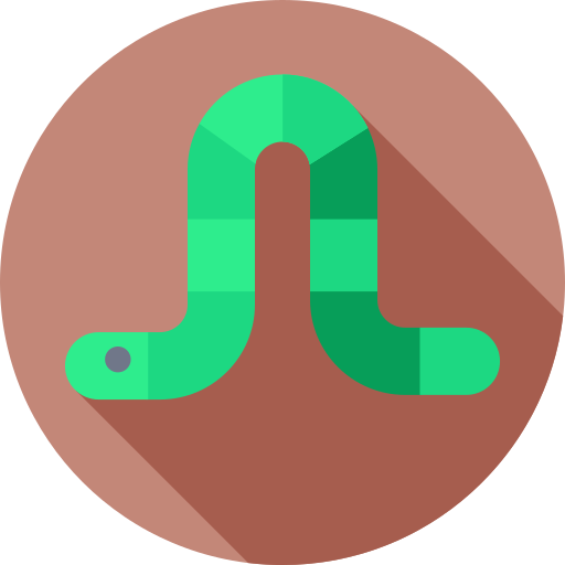 Worm Flat Circular Flat icon