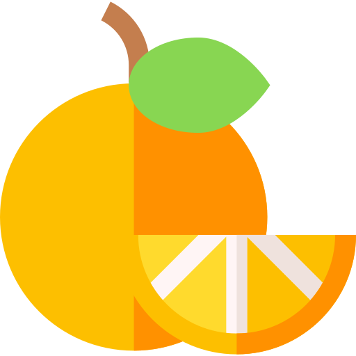 pomarańczowy Basic Straight Flat ikona
