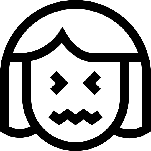 effrayé Basic Straight Lineal Icône