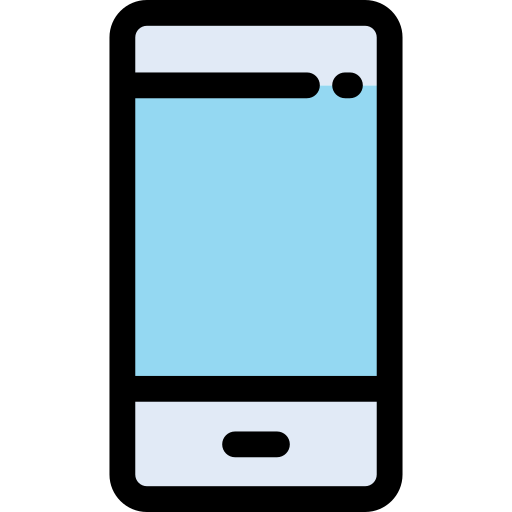 téléphone cellulaire Detailed Rounded Lineal color Icône