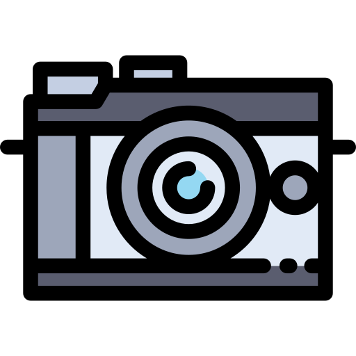 Photographer Detailed Rounded Lineal color icon