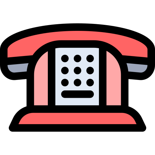 Phone receiver Detailed Rounded Lineal color icon