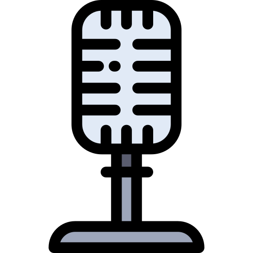 grabación de voz Detailed Rounded Lineal color icono