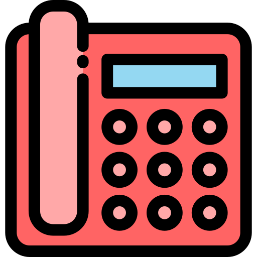 Telephone station Detailed Rounded Lineal color icon