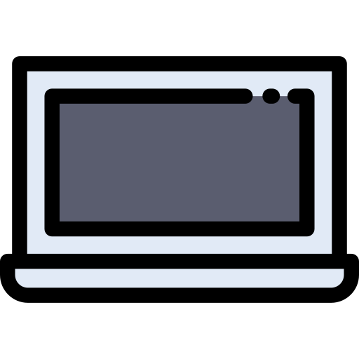 ordenador portátil Detailed Rounded Lineal color icono