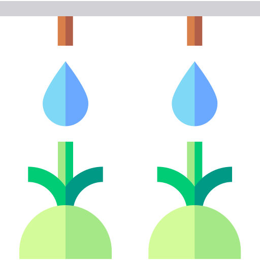 Watering plants Basic Straight Flat icon