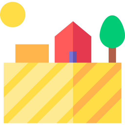 Country house Basic Straight Flat icon