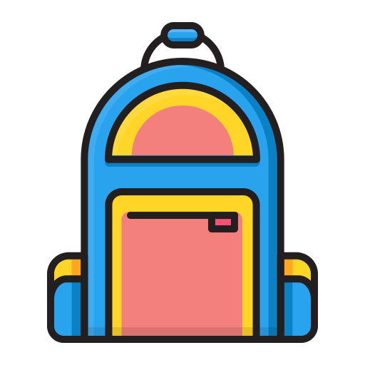 schooltas Generic Outline Color icoon