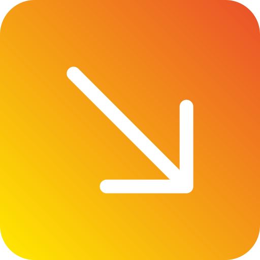 Down right arrow Generic Flat Gradient icon