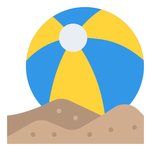 Beach ball Iconixar Flat icon