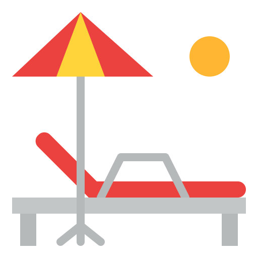 Beach chair Iconixar Flat icon