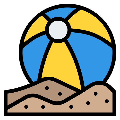 pelota de playa Iconixar Lineal Color icono