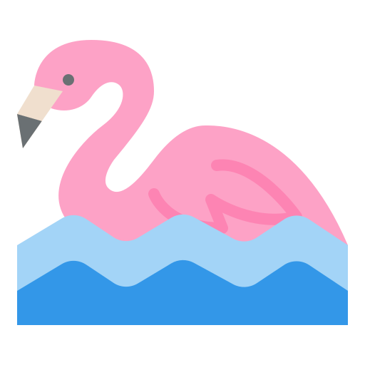 flamingo Iconixar Flat icoon