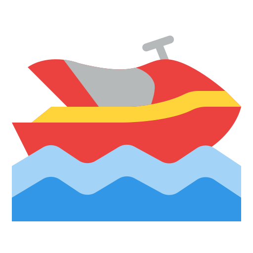 moto acuática Iconixar Flat icono