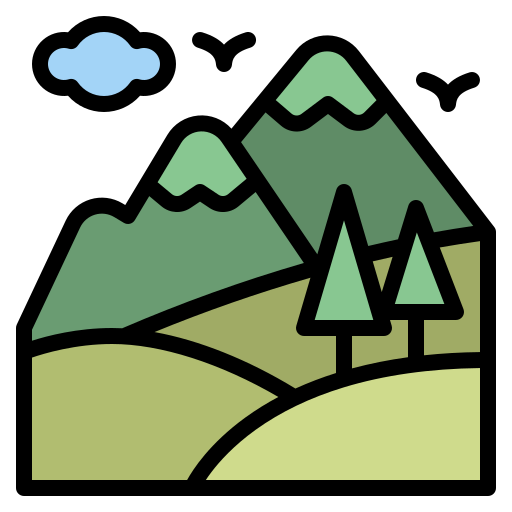 montaña Iconixar Lineal Color icono