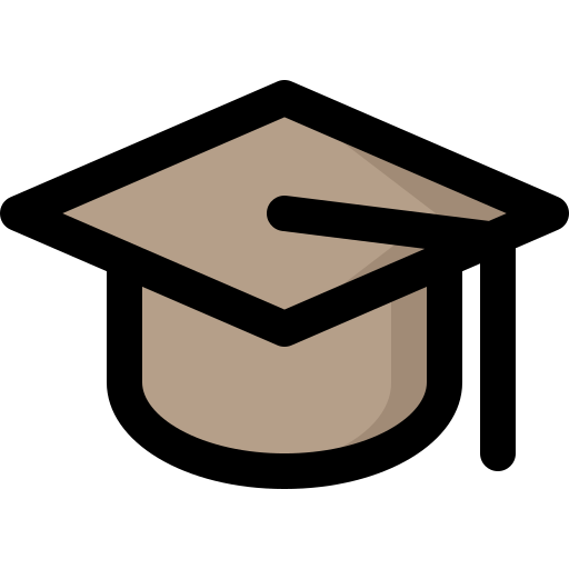 sombrero de graduacion bqlqn Lineal Color icono