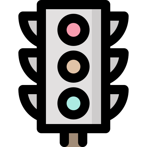 verkeerslichten bqlqn Lineal Color icoon