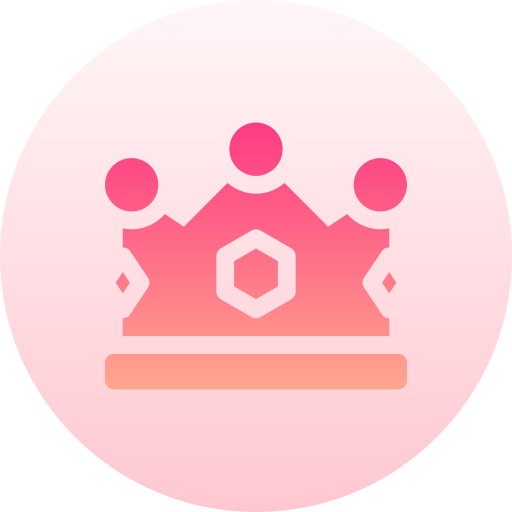 Crown Basic Gradient Circular icon