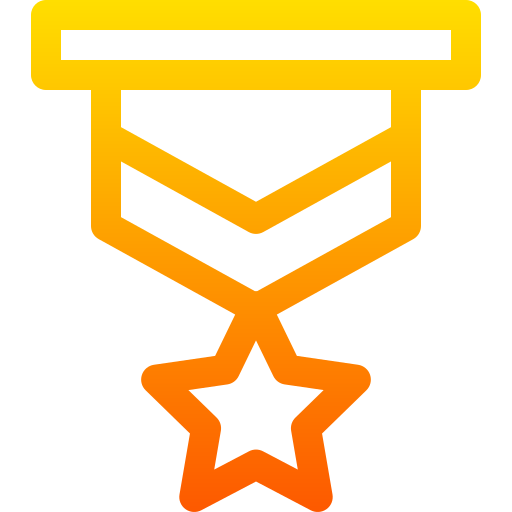 médaille d'honneur Basic Gradient Lineal color Icône