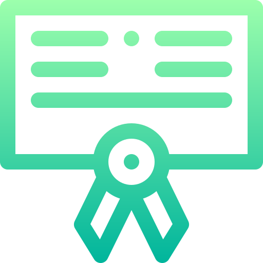 certificat Basic Gradient Lineal color Icône