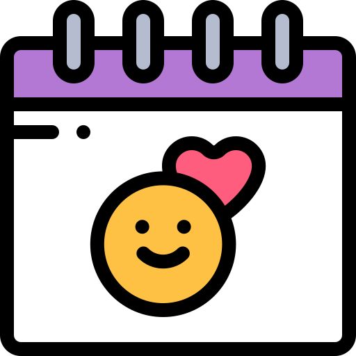 kalender Detailed Rounded Lineal color icon