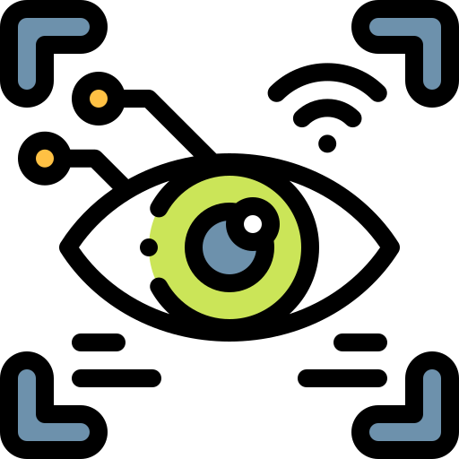 Eye scanner Detailed Rounded Lineal color icon