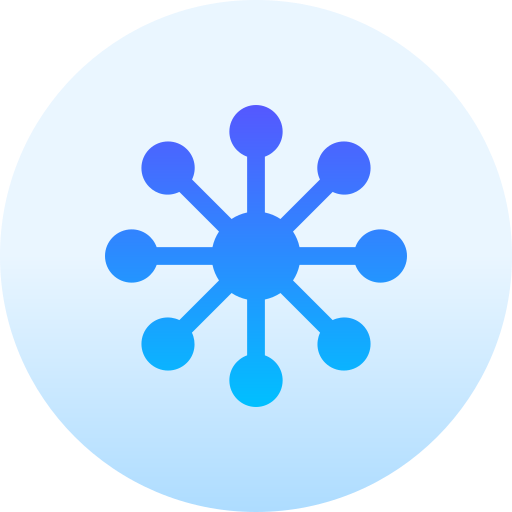 netwerk Basic Gradient Circular icoon
