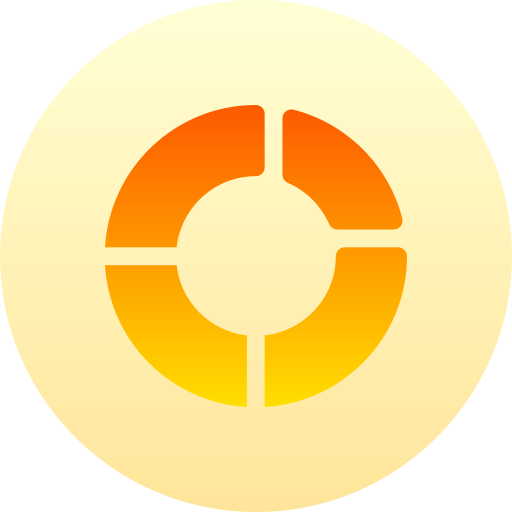 cirkeldiagram Basic Gradient Circular icoon