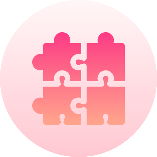 Puzzle Basic Gradient Circular icon