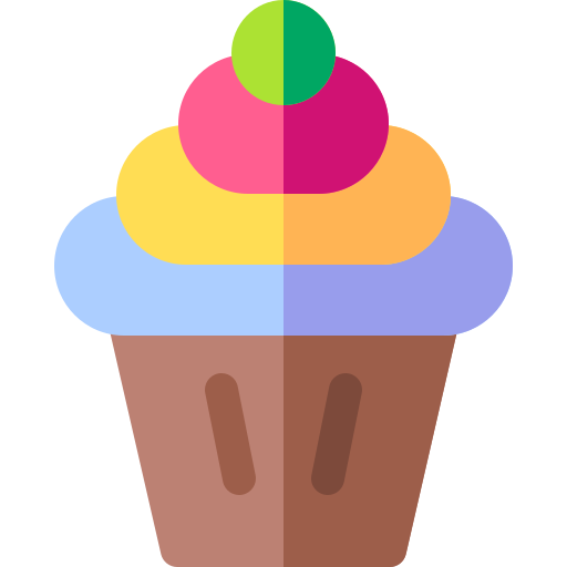 Cupcake Basic Rounded Flat icon