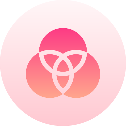 venn-diagramm Basic Gradient Circular icon