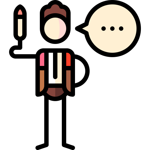 Writer Puppet Characters Lineal Color icon