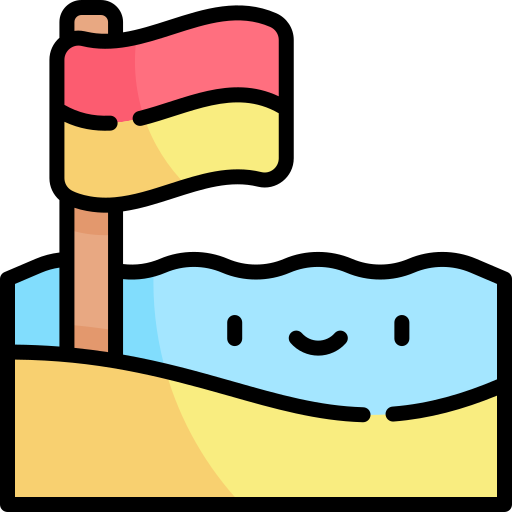 rettungsschwimmer Kawaii Lineal color icon