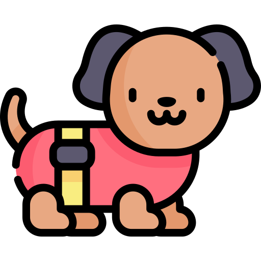 Rescue dog Kawaii Lineal color icon