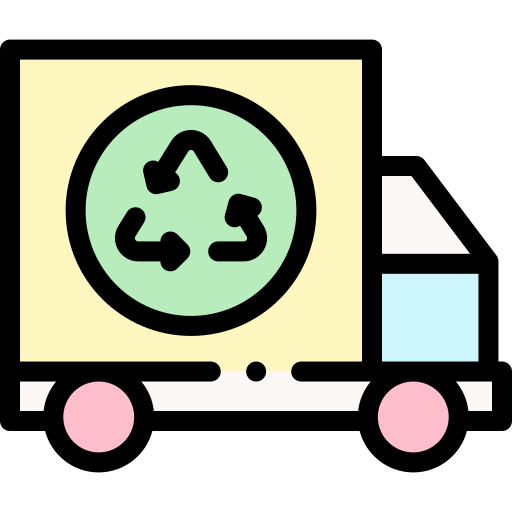 ciężarówka do recyklingu Detailed Rounded Lineal color ikona
