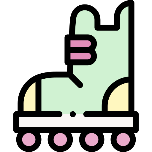 Roller skates Detailed Rounded Lineal color icon