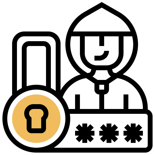 wachtwoord Meticulous Yellow shadow icoon