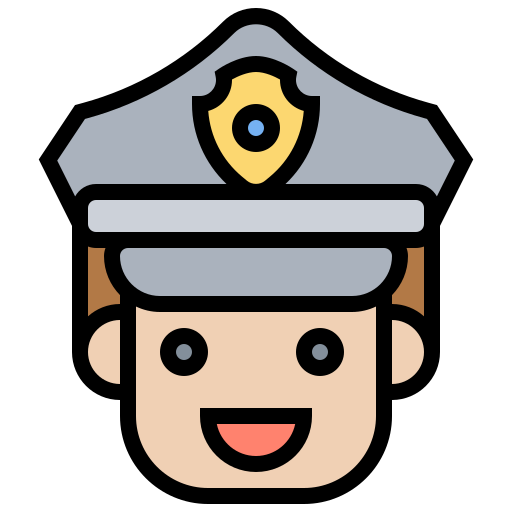berretto della polizia Meticulous Lineal Color icona