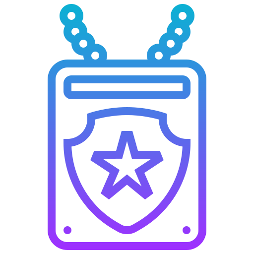 distintivo della polizia Meticulous Gradient icona
