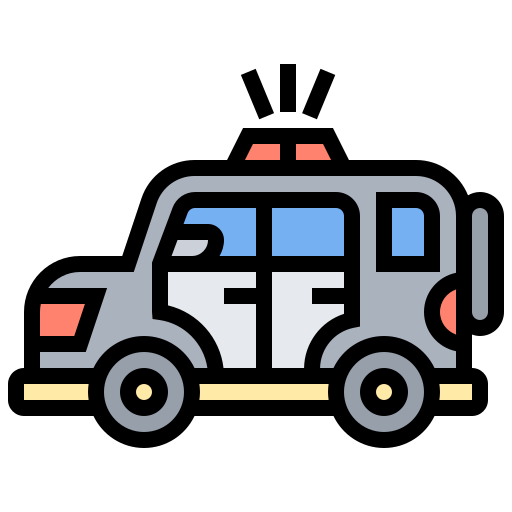 coche de policía Meticulous Lineal Color icono