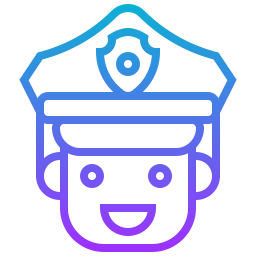 警察の帽子 Meticulous Gradient icon