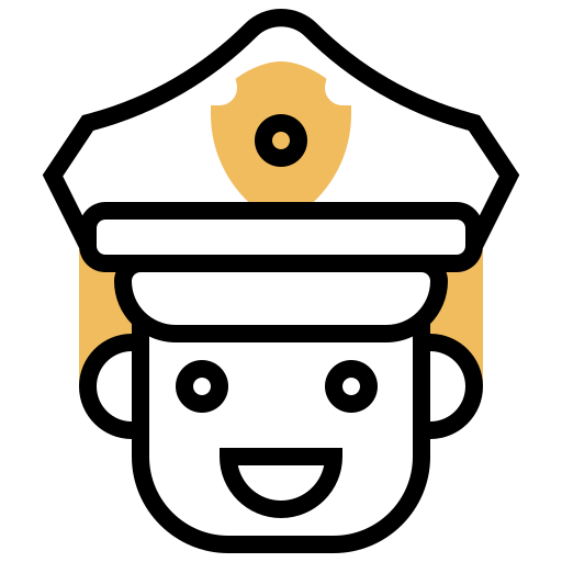 polizeimütze Meticulous Yellow shadow icon