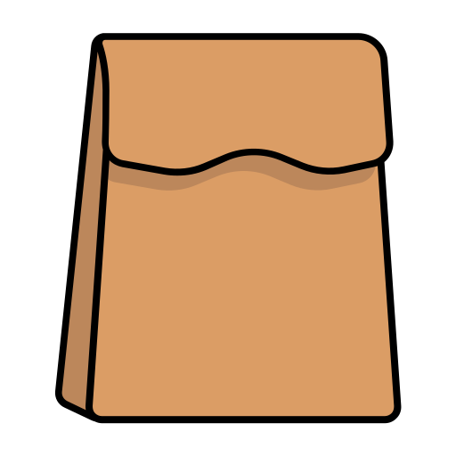 bolsa de papel Generic Outline Color icono