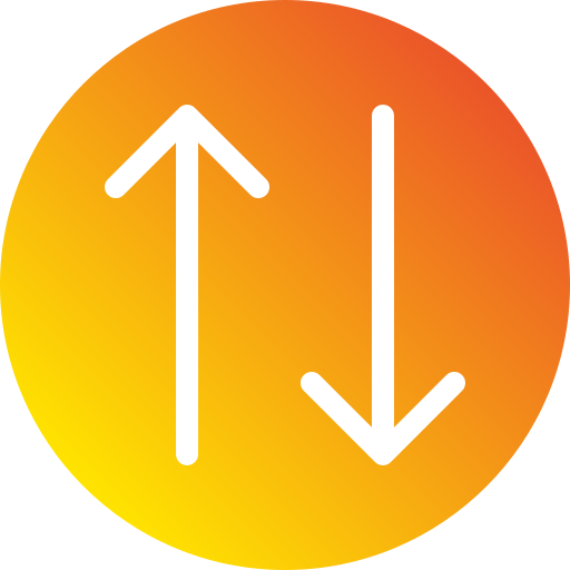 flecha arriba y abajo Generic Flat Gradient icono