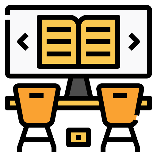 biblioteca Linector Lineal Color icono