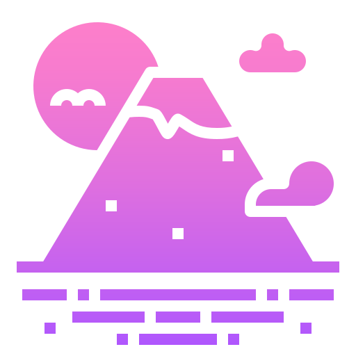 montaña fuji Generic Flat Gradient icono