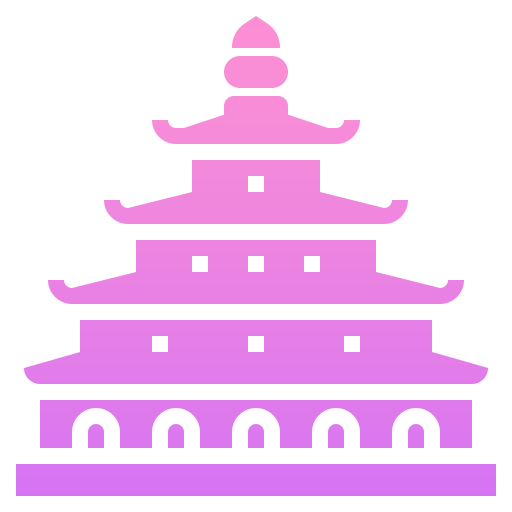 pagode Generic Flat Gradient Icône