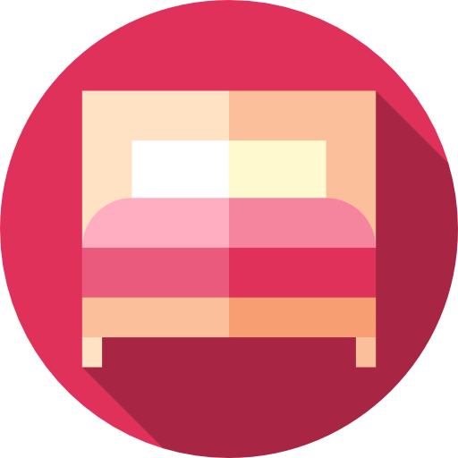 Bedroom Flat Circular Flat icon