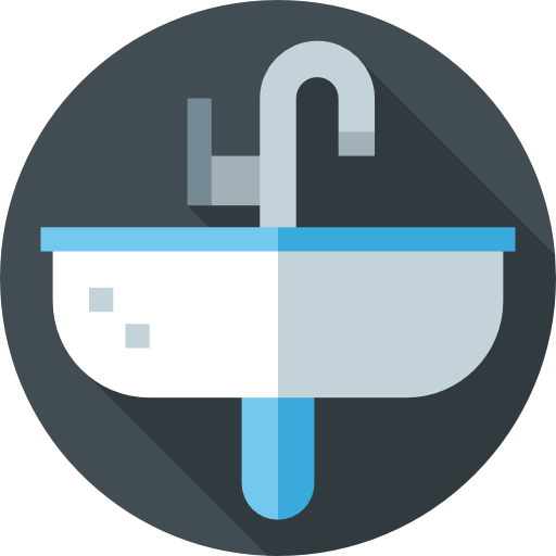 Sinks Flat Circular Flat icon