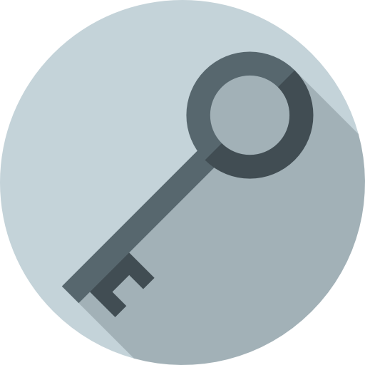 Ключ доступа Flat Circular Flat иконка